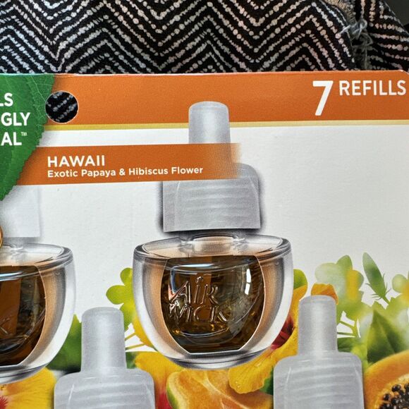 Air Wick Hawaii Exotic Papaya Hibiscus Scented Oil Refills 7 Count - Picture 4 of 7